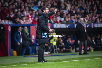 2024-01-25 - Diego Pablo Simeone, head coach of Atletico Madrid, seen during the football match valid for quarter finals of the Copa del Rey tournament between Atletico Madrid and Sevilla played at Estadio Metropolitano in Madrid, Spain. - ATLETICO MADRID VS SEVILLA - SPANISH CUP - SOCCER