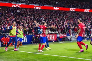 2024-01-25 - Angel Correa of Atletico Madrid seen celebrating a goal during the football match valid for quarter finals of the Copa del Rey tournament between Atletico Madrid and Sevilla played at Estadio Metropolitano in Madrid, Spain. - ATLETICO MADRID VS SEVILLA - SPANISH CUP - SOCCER