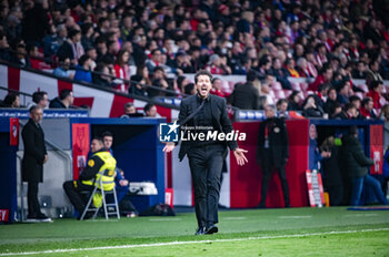 2024-01-25 - Diego Pablo Simeone, head coach of Atletico Madrid seen screaming and inciting the crowd during the football match valid for quarter finals of the Copa del Rey tournament between Atletico Madrid and Sevilla played at Estadio Metropolitano in Madrid, Spain. - ATLETICO MADRID VS SEVILLA - SPANISH CUP - SOCCER