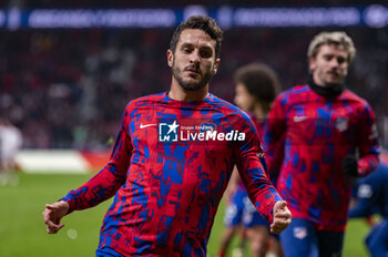 2024-02-07 - Jorge Resurreccion Merodio (Koke) of Atletico Madrid seen warming up before the football match valid for the semi-final of the Copa del Rey tournament between Atletico Madrid and Athletic Bilbao played at Estadio Metropolitano in Madrid, Spain. - ATLETICO MADRID VS ATHLETIC BILBAO - SPANISH CUP - SOCCER