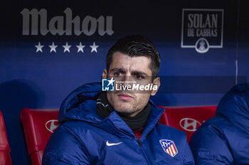 2024-02-07 - Memphis Depay of Atletico Madrid seen sitting in the bench before the football match valid for the semi-final of the Copa del Rey tournament between Atletico Madrid and Athletic Bilbao played at Estadio Metropolitano in Madrid, Spain. - ATLETICO MADRID VS ATHLETIC BILBAO - SPANISH CUP - SOCCER