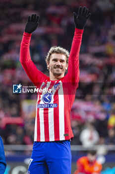 2024-02-07 - Antoine Griezmann of Atletico Madrid seen before the football match valid for the semi-final of the Copa del Rey tournament between Atletico Madrid and Athletic Bilbao played at Estadio Metropolitano in Madrid, Spain. - ATLETICO MADRID VS ATHLETIC BILBAO - SPANISH CUP - SOCCER