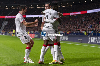 2024-02-07 - Alex Berenguer of Athletic Bilbao seen celebrating his goal with Gorka Guruzeta, Dani Vivian and Inaki Williams of Athletic Bilbaos during the football match valid for the semi-final of the Copa del Rey tournament between Atletico Madrid and Athletic Bilbao played at Estadio Metropolitano in Madrid, Spain. - ATLETICO MADRID VS ATHLETIC BILBAO - SPANISH CUP - SOCCER