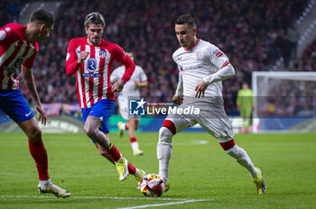 2024-02-07 - Alex Berenguer of Athletic Bilbao seen in action with the ball during the football match valid for the semi-final of the Copa del Rey tournament between Atletico Madrid and Athletic Bilbao played at Estadio Metropolitano in Madrid, Spain. - ATLETICO MADRID VS ATHLETIC BILBAO - SPANISH CUP - SOCCER