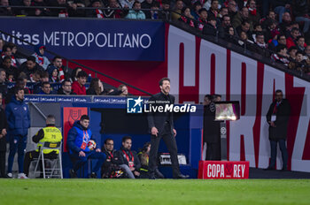 2024-02-07 - Diego Pablo Simeone, head coach of Atletico Madrid, seen during the football match valid for the semi-final of the Copa del Rey tournament between Atletico Madrid and Athletic Bilbao played at Estadio Metropolitano in Madrid, Spain. - ATLETICO MADRID VS ATHLETIC BILBAO - SPANISH CUP - SOCCER