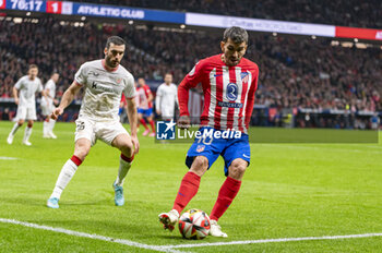 2024-02-07 - Angel Correa of Atletico Madrid seen in action during the football match valid for the semi-final of the Copa del Rey tournament between Atletico Madrid and Athletic Bilbao played at Estadio Metropolitano in Madrid, Spain. - ATLETICO MADRID VS ATHLETIC BILBAO - SPANISH CUP - SOCCER