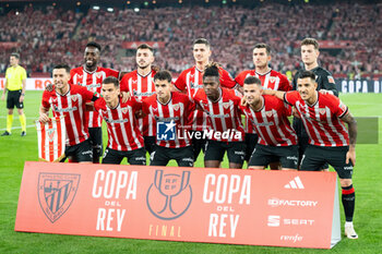 2024-04-06 - Team of Athletic Club during the Spanish Cup, Copa del Rey, Final football match between Athletic Club and RCD Mallorca on April 6, 2024 at La Cartuja stadium in Sevilla, Spain - FOOTBALL - SPANISH CUP - FINAL - ATHLETIC CLUB V MALLORCA - SPANISH CUP - SOCCER