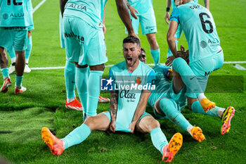 2024-04-06 - Dani Rodriguez of RCD Mallorca celebrates a goal during the Spanish Cup, Copa del Rey, Final football match between Athletic Club and RCD Mallorca on April 6, 2024 at La Cartuja stadium in Sevilla, Spain - FOOTBALL - SPANISH CUP - FINAL - ATHLETIC CLUB V MALLORCA - SPANISH CUP - SOCCER