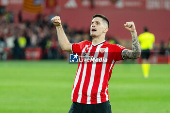 2024-04-06 - Oihan Sancet of Athletic Club celebrates a goal during the Spanish Cup, Copa del Rey, Final football match between Athletic Club and RCD Mallorca on April 6, 2024 at La Cartuja stadium in Sevilla, Spain - FOOTBALL - SPANISH CUP - FINAL - ATHLETIC CLUB V MALLORCA - SPANISH CUP - SOCCER