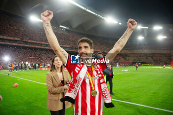 2024-04-07 - Raul Garcia of Athletic Club celebrates after winning the Spanish Cup, Copa del Rey, Final football match between Athletic Club and RCD Mallorca on April 6, 2024 at La Cartuja stadium in Sevilla, Spain - FOOTBALL - SPANISH CUP - FINAL - ATHLETIC CLUB V MALLORCA - SPANISH CUP - SOCCER