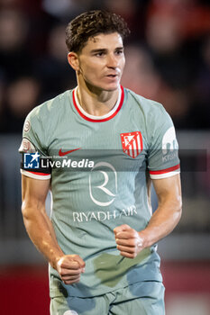 2024-10-31 - Julian Alvarez (Atletico de Madrid)celebrates during a Copa del Rey match between UE Vic and Atletico de Madrid at Estadi Hipolit Planas in Vic, Barcelona, Spain, on October 31 2024. Photo by Felipe Mondino - UE VIC - ATLETICO DE MADRID - SPANISH CUP - SOCCER