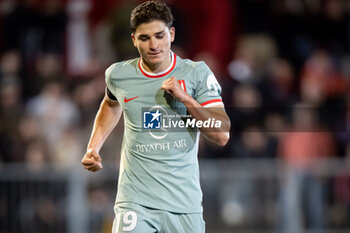 2024-10-31 - Julian Alvarez (Atletico de Madrid)celebrates during a Copa del Rey match between UE Vic and Atletico de Madrid at Estadi Hipolit Planas in Vic, Barcelona, Spain, on October 31 2024. Photo by Felipe Mondino - UE VIC - ATLETICO DE MADRID - SPANISH CUP - SOCCER