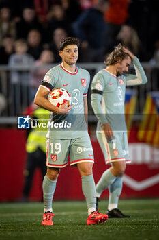 2024-10-31 - Julian Alvarez (Atletico de Madrid) gestures during a Copa del Rey match between UE Vic and Atletico de Madrid at Estadi Hipolit Planas in Vic, Barcelona, Spain, on October 31 2024. Photo by Felipe Mondino - UE VIC - ATLETICO DE MADRID - SPANISH CUP - SOCCER