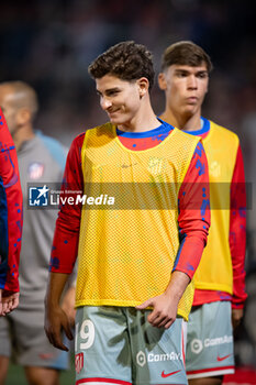 2024-10-31 - Julian Alvarez (Atletico de Madrid) warms up during a Copa del Rey match between UE Vic and Atletico de Madrid at Estadi Hipolit Planas in Vic, Barcelona, Spain, on October 31 2024. Photo by Felipe Mondino - UE VIC - ATLETICO DE MADRID - SPANISH CUP - SOCCER