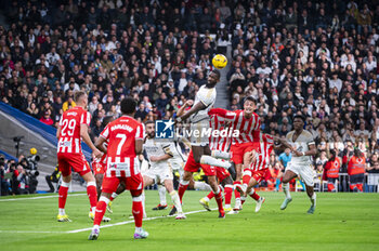 2024-01-21 - Antonio Rudiger of Real Madrid seen in action with the ball during the La Liga EA Sports 23/24 football match between Real Madrid vs Almeria at Bernabeu stadium in Madrid, Spain. - REAL MADRID VS ALMERIA - SPANISH LA LIGA - SOCCER