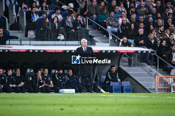 2024-01-21 - Carlo Ancelotti, coach of Real Madrid seen during the La Liga EA Sports 23/24 football match between Real Madrid vs Almeria at Bernabeu stadium in Madrid, Spain. - REAL MADRID VS ALMERIA - SPANISH LA LIGA - SOCCER
