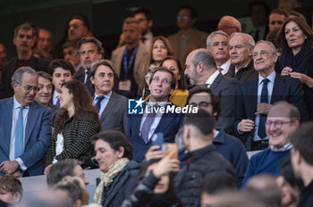 2024-02-10 - Jose Luis Martinez Almeida (C), mayor of Madrid, seen during the La Liga EA Sports 2023/24 football match between Real Madrid vs Girona Madrid at Santiago Bernabeu stadium in Madrid, Spain. - REAL MADRID VS GIRONA - SPANISH LA LIGA - SOCCER