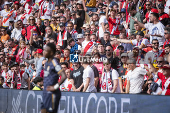 2024-02-18 - Rayo Vallecano fans seen boosing and insulting Vinicius Junior of Real Madrid during the La Liga EA Sports 2023/24 football match between Rayo Vallecano vs Real Madrid at Estadio Vallecas in Madrid, Spain. - RAYO VALLECANO VS REAL MADRID - SPANISH LA LIGA - SOCCER