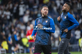 2024-02-25 - Sergio Ramos of Sevilla seen during the La Liga EA Sports 2023/24 football match between Real Madrid vs Sevilla at Santiago Bernabeu stadium in Madrid, Spain; Sergio Ramos returns to the Bernabeu stadium for the first time as an opponent of Real Madrid after having been their captain for years. - REAL MADRID VS SEVILLA - SPANISH LA LIGA - SOCCER