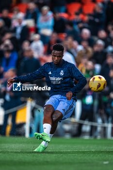 2024-03-03 - Vinicius Junior of Real Madrid during the Spanish championship Liga football match between Valencia CF and Real Madrid CF on March 2, 2024 at Mestalla stadium in Valencia, Spain - FOOTBALL - SPANISH CHAMP - VALENCIA V REAL MADRID - SPANISH LA LIGA - SOCCER