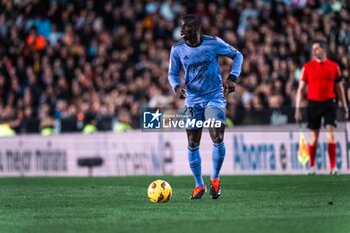 2024-03-03 - Ferland Mendy of Real Madrid during the Spanish championship Liga football match between Valencia CF and Real Madrid CF on March 2, 2024 at Mestalla stadium in Valencia, Spain - FOOTBALL - SPANISH CHAMP - VALENCIA V REAL MADRID - SPANISH LA LIGA - SOCCER