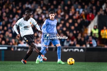 2024-03-03 - Mouctar Diakhaby of Valencia during the Spanish championship Liga football match between Valencia CF and Real Madrid CF on March 2, 2024 at Mestalla stadium in Valencia, Spain - FOOTBALL - SPANISH CHAMP - VALENCIA V REAL MADRID - SPANISH LA LIGA - SOCCER