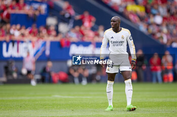 2024-03-16 - Ferland Mendy of Real Madrid during the Spanish championship La Liga football match between CA Osasuna and Real Madrid CF on March 16, 2024 at San Mames stadium in Pamplona, Spain - FOOTBALL - SPANISH CHAMP - OSASUNA V REAL MADRID - SPANISH LA LIGA - SOCCER