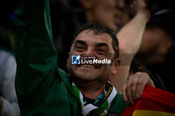 2024-03-31 - Real Betis supporter during a La Liga EA Sports match between Girona FC and Real Betis at Estadio Municipal de Montilivi, in Girona, ,Spain on March 31, 2024. Photo by Felipe Mondino - GIRONA FC - REAL BETIS - SPANISH LA LIGA - SOCCER