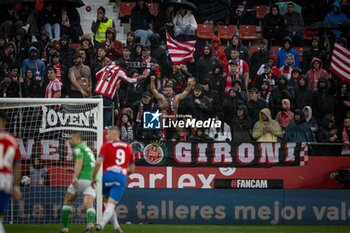 2024-03-31 - The Girona supporters during a La Liga EA Sports match between Girona FC and Real Betis at Estadio Municipal de Montilivi, in Girona, ,Spain on March 31, 2024. Photo by Felipe Mondino - GIRONA FC - REAL BETIS - SPANISH LA LIGA - SOCCER