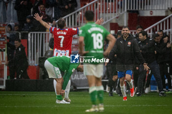 2024-03-31 - Stuani (Girona FC) and Ivan Martin (Girona FC) during a La Liga EA Sports match between Girona FC and Real Betis at Estadio Municipal de Montilivi, in Girona, ,Spain on March 31, 2024. Photo by Felipe Mondino - GIRONA FC - REAL BETIS - SPANISH LA LIGA - SOCCER