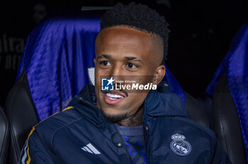 2024-03-31 - Eder Militao of Real Madrid seen sitting into the bench before the La Liga EA Sports 2023/24 football match between Real Madrid vs Athletic Club Bilbao at Santiago Bernabeu stadium in Madrid, Spain. - REAL MADRID VS ATHLETIC CLUB BILBAO - SPANISH LA LIGA - SOCCER