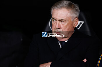 2024-03-31 - Carlo Ancelotti, head coach of Real Madrid during the Spanish championship La Liga football match between Real Madrid and Athletic Club de Bilbao on March 31, 2024 at Santiago Bernabeu stadium in Madrid, Spain - FOOTBALL - SPANISH CHAMP - REAL MADRID V ATHLETIC CLUB - SPANISH LA LIGA - SOCCER