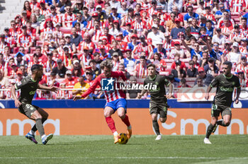 2024-04-13 - Antoine Griezmann of Atletico Madrid seen in action with the ball during the La Liga EA Sports football match between Atletico Madrid and Girona FC at Estadio Civitas Metropolitano on April 13, 2024 in Madrid, Spain. - ATLETICO MADRID VS GIRONA - SPANISH LA LIGA - SOCCER