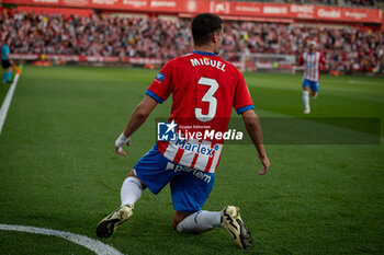 2024-05-04 - Miguel (Girona FC) celebrates after scoring his team's goal during a La Liga EA Sports match between Girona FC and FC Barcelona at Estadio Municipal de Montilivi, in Girona, ,Spain on May 4, 2024. Photo by Felipe Mondino - GIRONA FC - FC BARCELONA - SPANISH LA LIGA - SOCCER