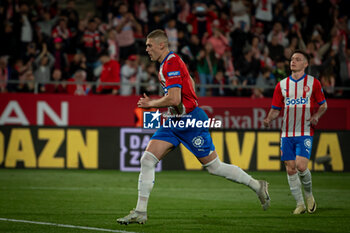 2024-05-24 - Dovbyk (Girona FC) celebrates after scoring his team's goal during a La Liga EA Sports match between Girona FC and Granada CF at Estadio Municipal de Montilivi, in Girona, ,Spain on May 24, 2024. Photo by Felipe Mondino - GIRONA FC - GRANADA CF - SPANISH LA LIGA - SOCCER