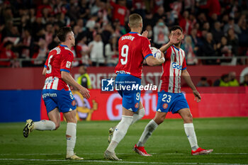 2024-05-24 - Dovbyk (Girona FC) celebrates after scoring his team's goal during a La Liga EA Sports match between Girona FC and Granada CF at Estadio Municipal de Montilivi, in Girona, ,Spain on May 24, 2024. Photo by Felipe Mondino - GIRONA FC - GRANADA CF - SPANISH LA LIGA - SOCCER