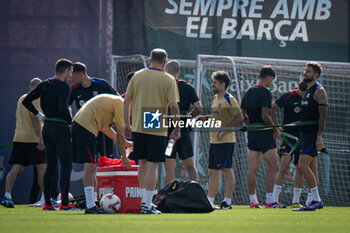 2024-07-19 - Inigo Martinez (FC Barcelona) gestures during a FC Barcelona training session at Ciutat Esportiva Joan Gamper in Barcelona, Spain, on July 19 2024. Photo by Felipe Mondino - FC BARCLEONA TRAINING SESSION - SPANISH LA LIGA - SOCCER