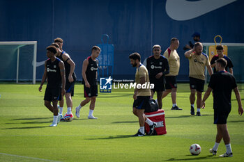 2024-07-19 - Alejandro Balde (FC Barcelona) gestures during a FC Barcelona training session at Ciutat Esportiva Joan Gamper in Barcelona, Spain, on July 19 2024. Photo by Felipe Mondino - FC BARCLEONA TRAINING SESSION - SPANISH LA LIGA - SOCCER