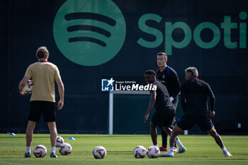 2024-07-19 - Ansu Fati (FC Barcelona) controls the ball during a FC Barcelona training session at Ciutat Esportiva Joan Gamper in Barcelona, Spain, on July 19 2024. Photo by Felipe Mondino - FC BARCLEONA TRAINING SESSION - SPANISH LA LIGA - SOCCER