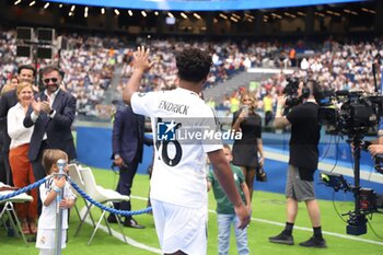 2024-07-27 - Real Madrid present their new player Endrick at the Santiago Bernabeu, Madrid 27 July 2024 Cordon Press - REAL MADRID ENDRICK - SPANISH LA LIGA - SOCCER