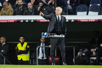 2024-10-26 - Carlo Ancelotti, head coach of Real Madrid during the Spanish championship La Liga football match between Real Madrid CF and FC Barcelona on 26 October 2024 at Santiago Bernabeu stadium in Madrid, Spain - FOOTBALL - SPANISH CHAMP - REAL MADRID V FC BARCELONA - SPANISH LA LIGA - SOCCER