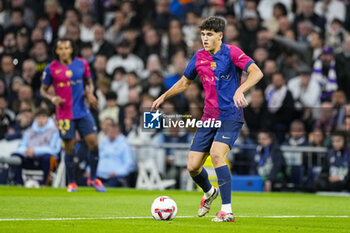 2024-10-26 - Pau Cubarsi of FC Barcelona during the Spanish championship La Liga football match between Real Madrid CF and FC Barcelona on 26 October 2024 at Santiago Bernabeu stadium in Madrid, Spain - FOOTBALL - SPANISH CHAMP - REAL MADRID V FC BARCELONA - SPANISH LA LIGA - SOCCER