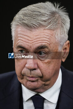 2024-10-26 - Carlo Ancelotti, head coach of Real Madrid during the Spanish championship La Liga football match between Real Madrid CF and FC Barcelona on 26 October 2024 at Santiago Bernabeu stadium in Madrid, Spain - FOOTBALL - SPANISH CHAMP - REAL MADRID V FC BARCELONA - SPANISH LA LIGA - SOCCER