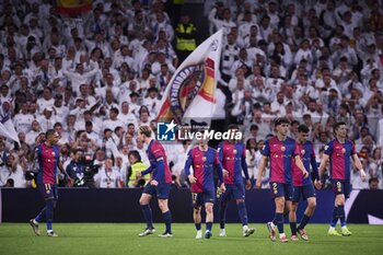 2024-10-26 - Spanish La Liga EA Sports soccer match Real Madrid vs FC Barcelona at Santiago Bernabeu stadium in Madrid, Spain 26 October 2024 Barcelona players celebrate a goal 900/Cordon Press - LA LIGA: REAL MADRID VS FC BARCELONA - SPANISH LA LIGA - SOCCER