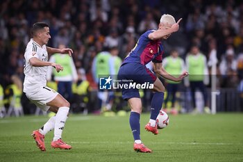 2024-10-26 - Spanish La Liga EA Sports soccer match Real Madrid vs FC Barcelona at Santiago Bernabeu stadium in Madrid, Spain 26 October 2024 Lucas Vazquez and Dani Olmo 900/Cordon Press - LA LIGA: REAL MADRID VS FC BARCELONA - SPANISH LA LIGA - SOCCER