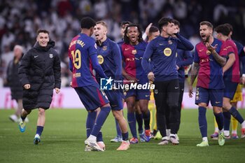 2024-10-26 - Spanish La Liga EA Sports soccer match Real Madrid vs FC Barcelona at Santiago Bernabeu stadium in Madrid, Spain 26 October 2024 FC Barcelona players celebrate win 900/Cordon Press - LA LIGA: REAL MADRID VS FC BARCELONA - SPANISH LA LIGA - SOCCER