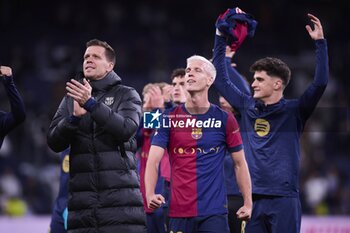 2024-10-26 - Spanish La Liga EA Sports soccer match Real Madrid vs FC Barcelona at Santiago Bernabeu stadium in Madrid, Spain 26 October 2024 FC Barcelona players celebrate win 900/Cordon Press - LA LIGA: REAL MADRID VS FC BARCELONA - SPANISH LA LIGA - SOCCER