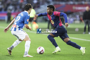 2024-11-03 - Alejandro Balde of FC Barcelona during the Spanish championship La Liga football match between FC Barcelona and RCD Espanyol on 3 November 2024 at Estadi Olímpic Lluís Companys in Barcelona, Spain - FOOTBALL - SPANISH CHAMP - BARCELONA V ESPANYOL - SPANISH LA LIGA - SOCCER