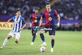 2024-11-03 - Robert Lewandowski of FC Barcelona during the Spanish championship La Liga football match between FC Barcelona and RCD Espanyol on 3 November 2024 at Estadi Olímpic Lluís Companys in Barcelona, Spain - FOOTBALL - SPANISH CHAMP - BARCELONA V ESPANYOL - SPANISH LA LIGA - SOCCER