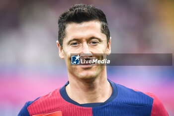 2024-11-03 - Robert LEWANDOWSKI of Barcelona during the Spanish championship La Liga football match between FC Barcelona and RCD Espanyol de Barcelona on 3 November 2024 at Estadi Olimpic Lluis Companys in Barcelona, Spain - FOOTBALL - SPANISH CHAMP - BARCELONA V ESPANYOL - SPANISH LA LIGA - SOCCER